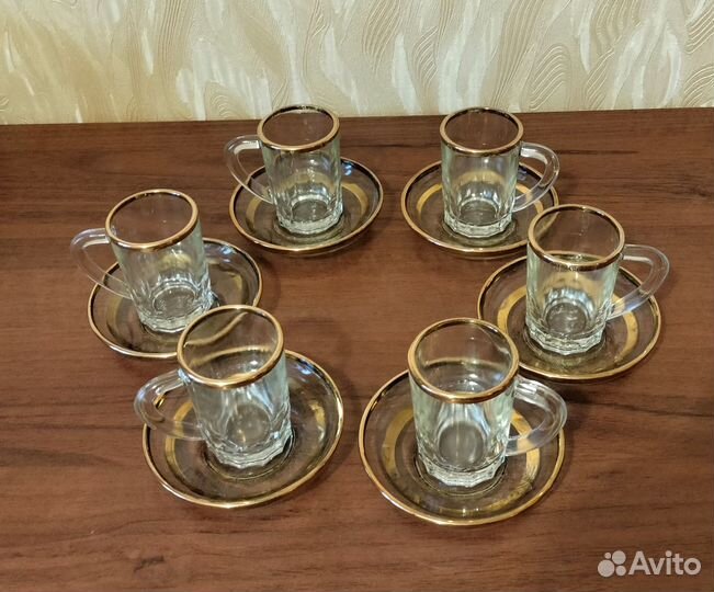 Чайный набор из прозрачного стекла