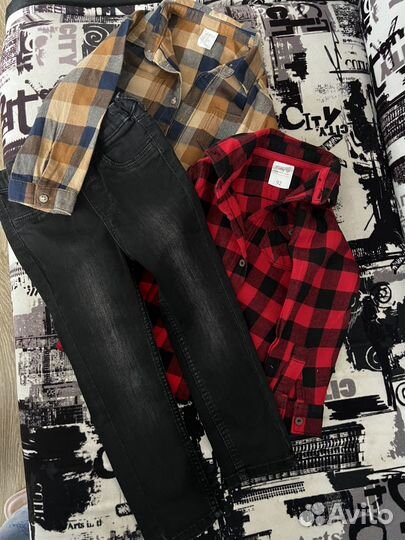 Рубашка и джинсы для мальчика 92см