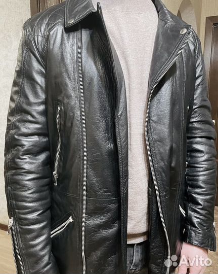 Кожаная куртка мужская 46 48