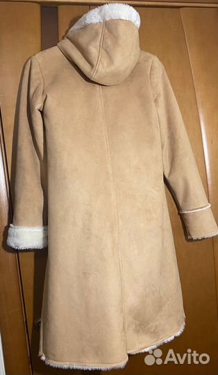 Дубленка с вышивкой для девочки, для девушки