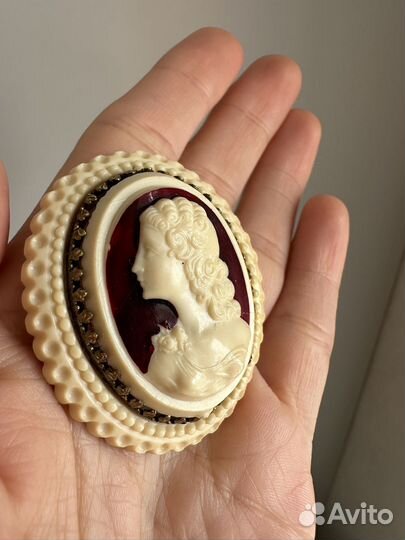 Брошь винтажная винтаж камея