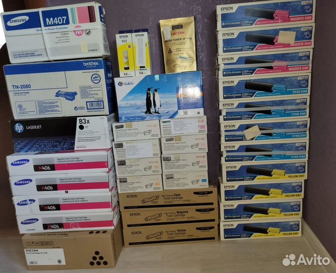 Оригинальные катриджи HP Xerox Epson Samsung ricoh