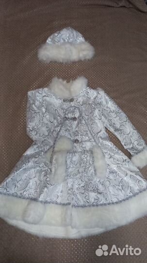 Платье снегурочки 6-10 лет