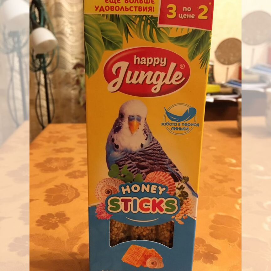 Happy jungle honey sticks 6 шт