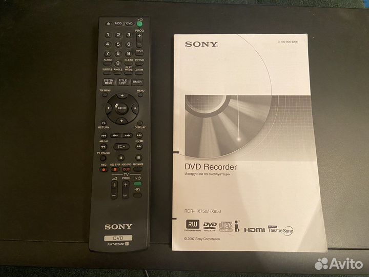 Sony recorder rdr-hx 750