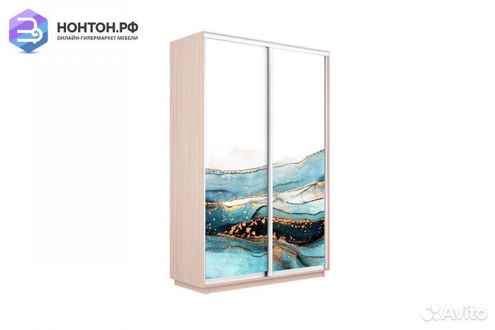 Шкаф-купе 2-х дверный Нонтон фото №1019 / дуб моло