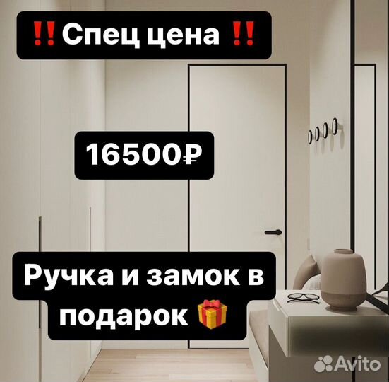 Скрытые межкомнатные двери под покраску