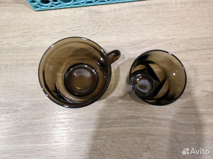 Набор стеклянных кружек и стаканов 12 шт