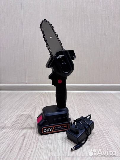 Мини пила аккумуляторная цепная 24В, сучкорез, кус
