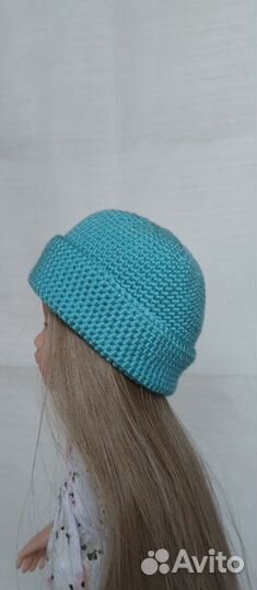 Шапочка вязаная на куклу