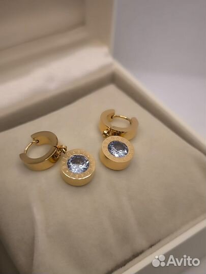 Bvlgari серьги серебро