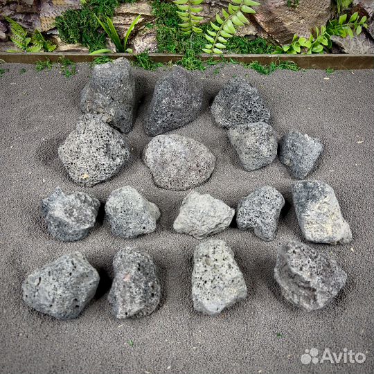 Камни для аквариума / Черная лава (кам44)