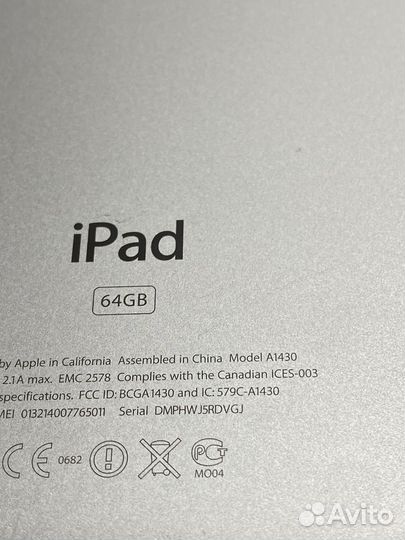 iPad a1430 64gb