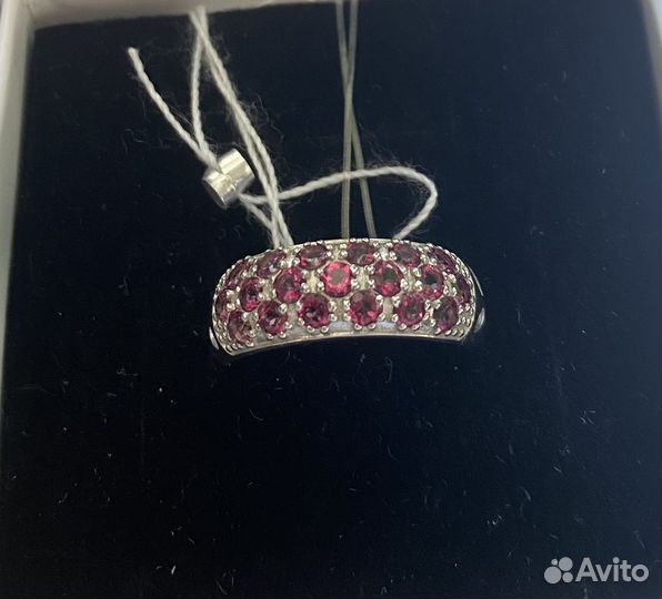 Кольцо с топазом серебро