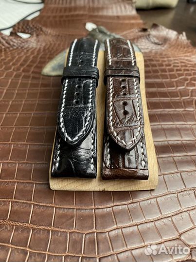 Часовые ремешки из кожи крокодила на заказ