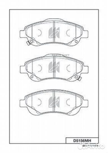 Kashiyama D5156MH Колодки тормозные honda CR-V 07