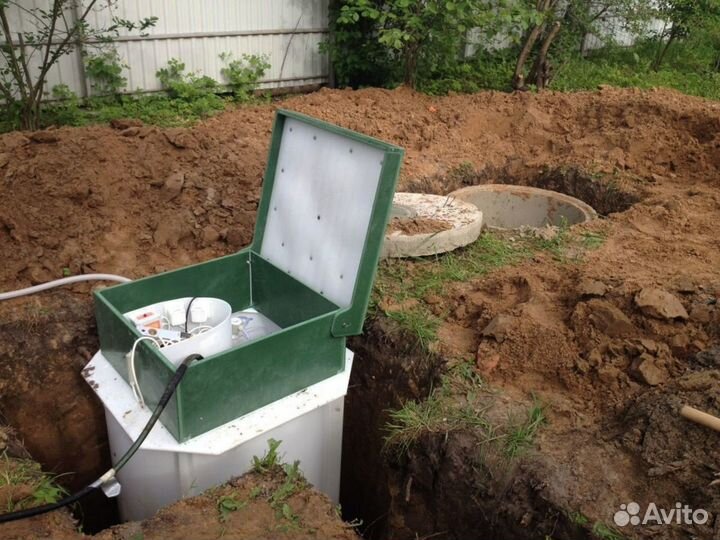 Септик био Малахит 8 с переливом