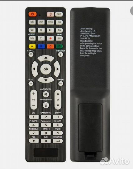 Пульт ду универсальный для телевизора с подсветкой