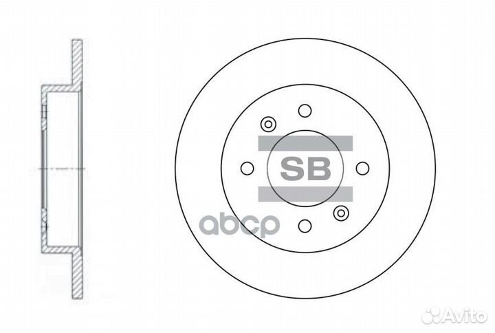 SD1017 диск тормозной задний Hyundai Lantra 1