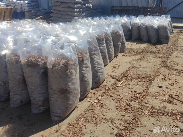 Мульча лиственницы в мешках