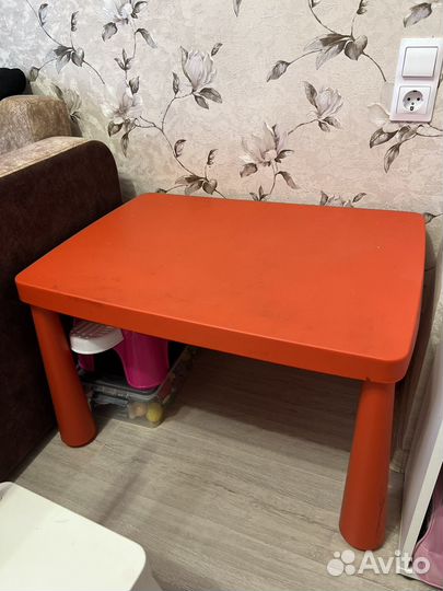 Детский стол и стул IKEA маммут