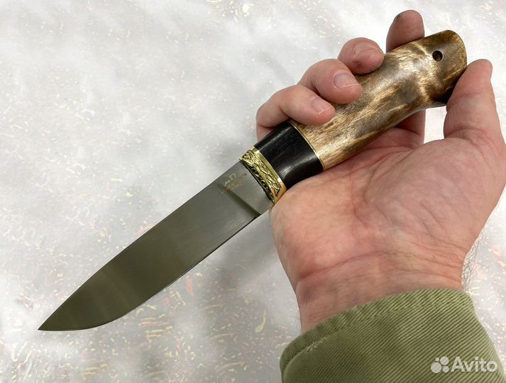 Нож Скиф, Х12мф, карельская береза, граб
