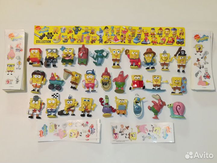 Губка Боб серия 2008г из пластиковых яиц