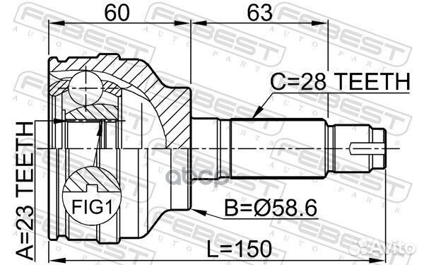 ШРУС внешний mazda 3 (BK/BL) 0510-049 0510-049