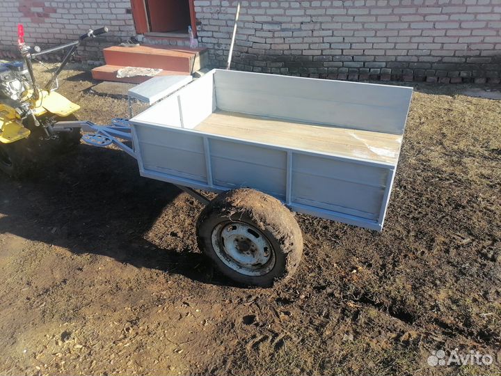 Прицеп для мотоблока самодельный самосвальный