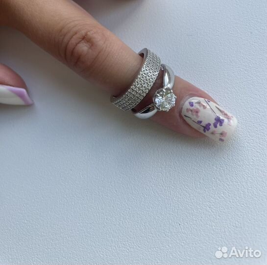 Кольцо серебро 925