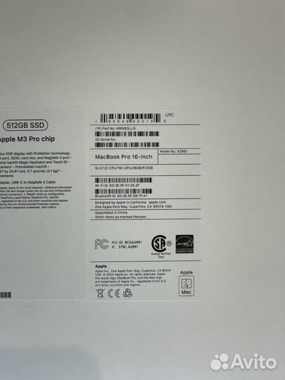 Macbook pro 16 m3 pro 36/512 Silver