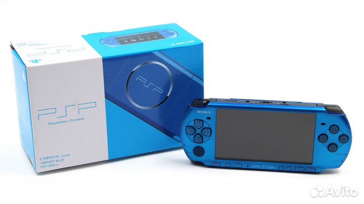 Sony PSP 3008 Синяя + 150 Игр