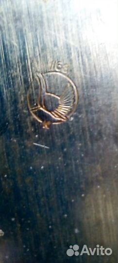 Поднос Кольчугино латунь СССР л68