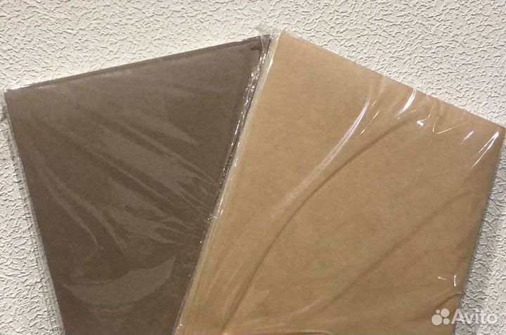 Самоклеющаяся бумага крафт А4 коричневая, бежевая