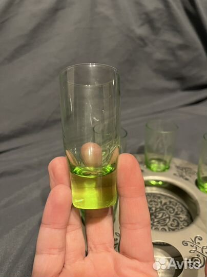 Рюмки из уранового стекла набор 6 штук
