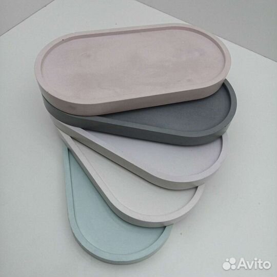 Поднос декоративный из гипса ручная работа