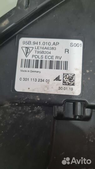 Правая фара porsche macan 95B941080BB