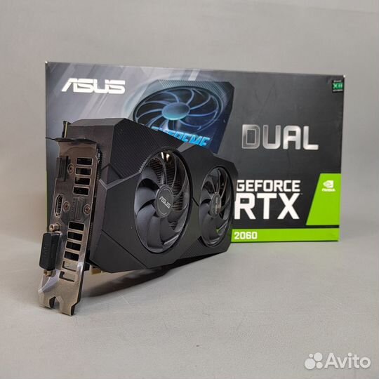 Видеокарта asus Dual GeForce RTX 2060 OC EVO 6GB