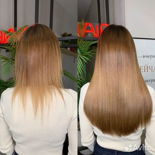 Снятие наращённых волос