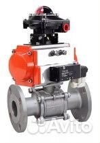 Кран шаровой DN.ru кшфпт 316.180 Ду200 Ру16 фланцевый, полнопроходной, 2-составной, нержавеющая стал