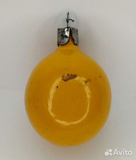 Елочная игрушка шар рельеф заяц СССР