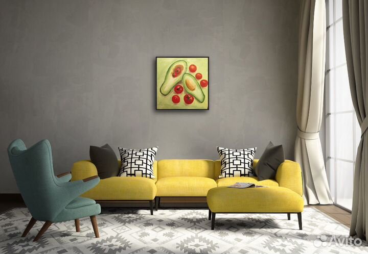 Новая Большая Авторская Картина маслом «Гуакамоле»