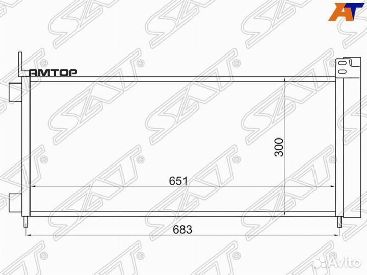 SAT ST-LXN1-394-0 Радиатор кондиционера Lexus NX20