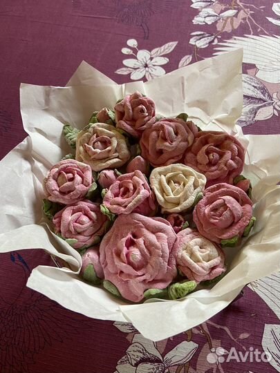 Зефир, зефирные букеты, корзинки