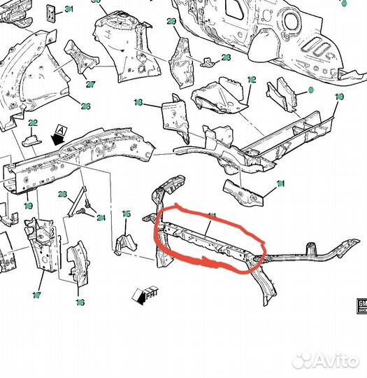 Панель передняя на Кадиллак xt5 16-24