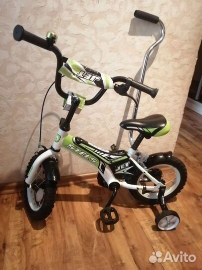 Детский велосипед с родительской ручкой