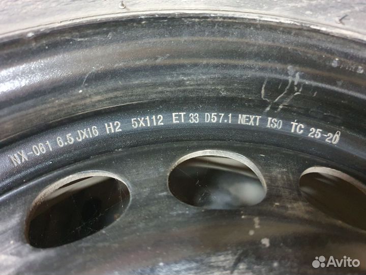 Штампованные диски r16 5х112 6.5jx16 D57.1