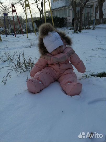 Комбинезон мех девочка зима 80 см