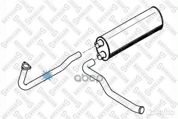 82-03665-SX труба глуш.(прием.)треуг.фланец пл