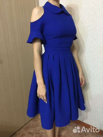 Синее платье 42 (s) размер